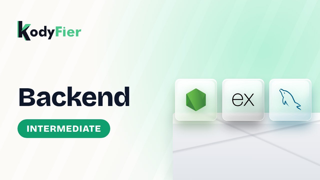 Node.js and Express backend live course by KodyFier, intermediate level