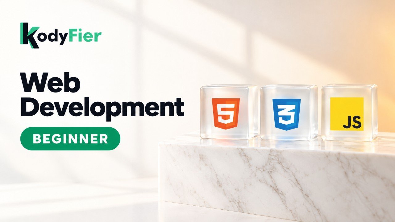 Web Development course by KodyFier: HTML, CSS and JavaScript, beginner level