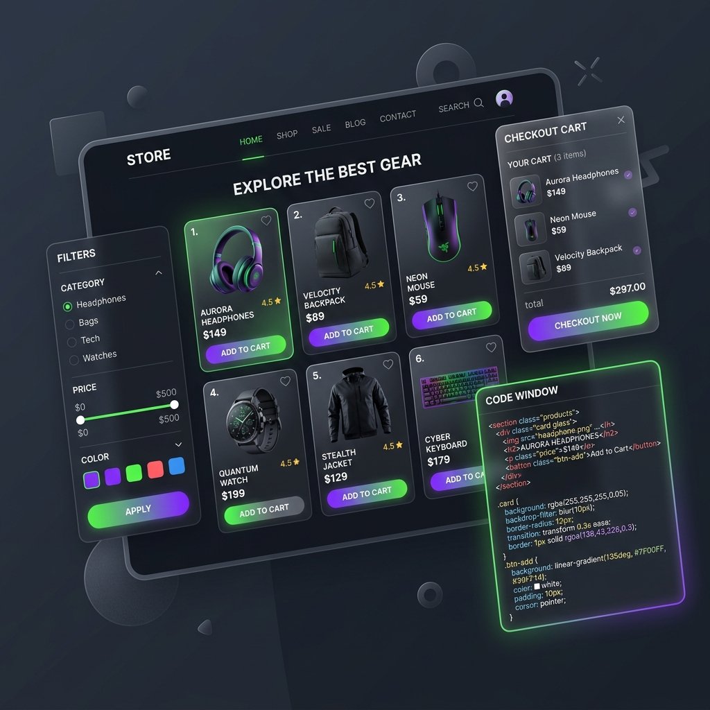 Responsive E-Commerce Storefront mockup
