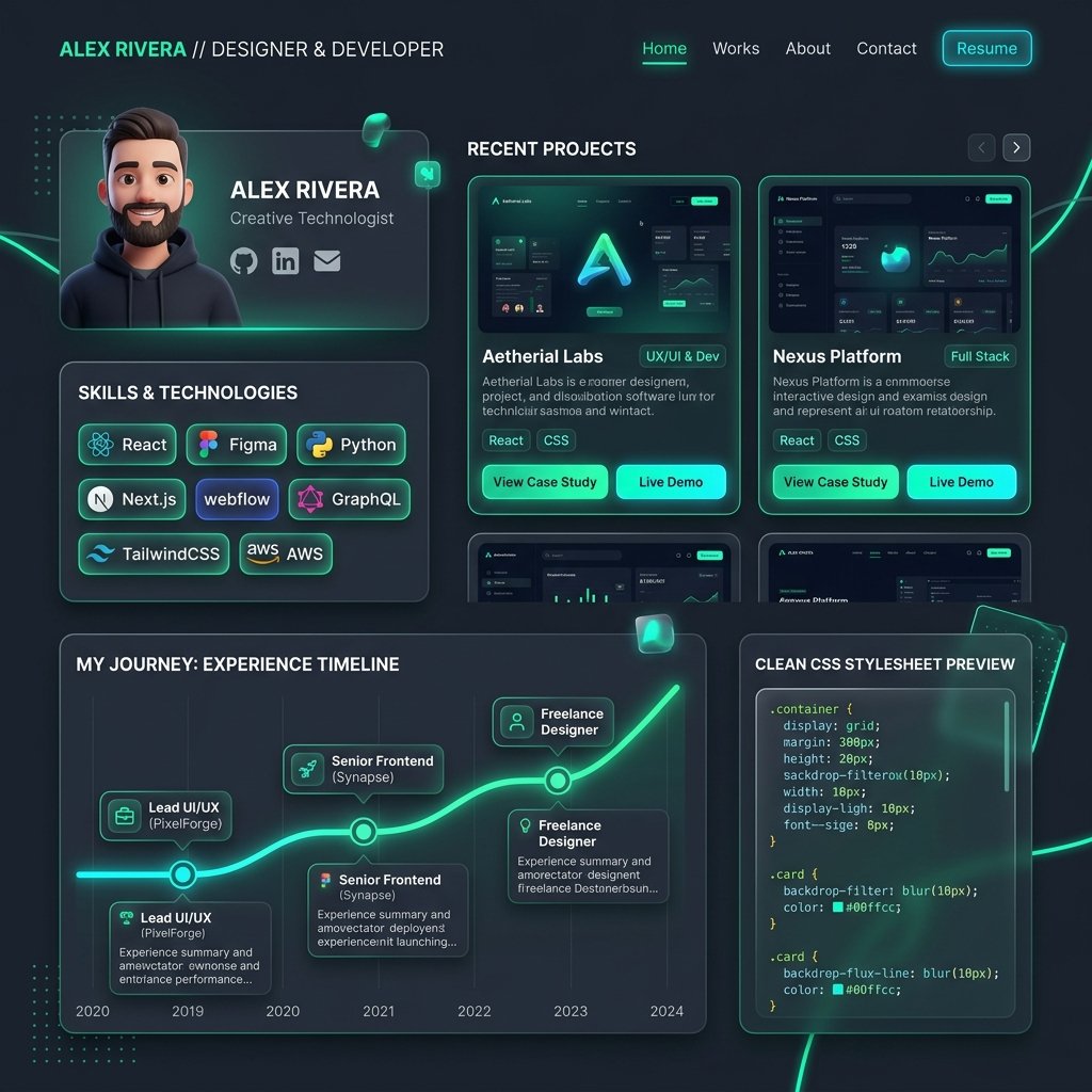 Personal Developer Portfolio mockup