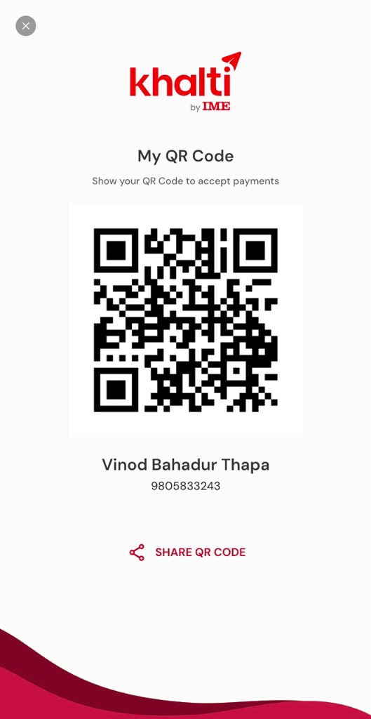 Khalti QR for nepali students